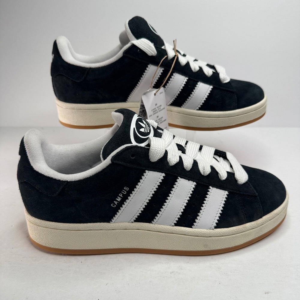 Adidas Campus 00s Mens Core Black White Gum Suede Sneakers HQ8708 Size 8